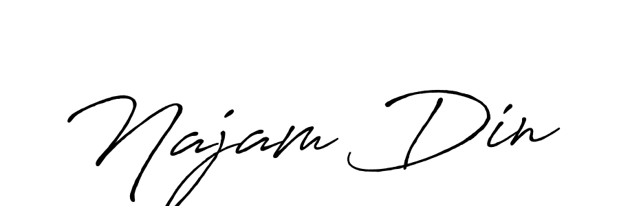 Also we have Najam Din name is the best signature style. Create professional handwritten signature collection using Antro_Vectra_Bolder autograph style. Najam Din signature style 7 images and pictures png