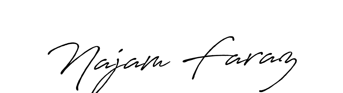 You should practise on your own different ways (Antro_Vectra_Bolder) to write your name (Najam Faraz) in signature. don't let someone else do it for you. Najam Faraz signature style 7 images and pictures png
