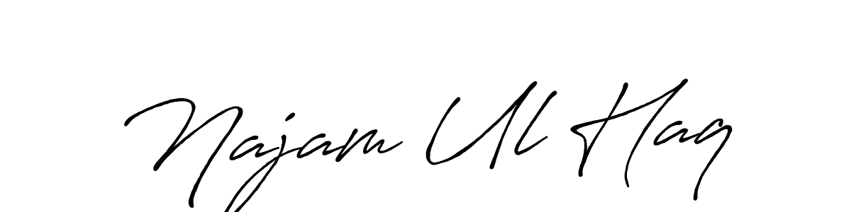 Also You can easily find your signature by using the search form. We will create Najam Ul Haq name handwritten signature images for you free of cost using Antro_Vectra_Bolder sign style. Najam Ul Haq signature style 7 images and pictures png