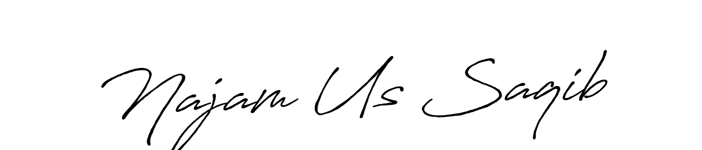 The best way (Antro_Vectra_Bolder) to make a short signature is to pick only two or three words in your name. The name Najam Us Saqib include a total of six letters. For converting this name. Najam Us Saqib signature style 7 images and pictures png