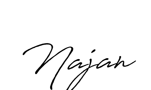 Design your own signature with our free online signature maker. With this signature software, you can create a handwritten (Antro_Vectra_Bolder) signature for name Najan. Najan signature style 7 images and pictures png