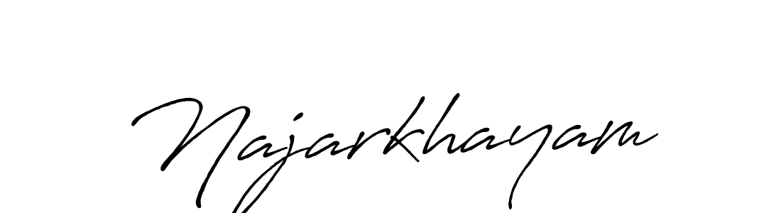 Create a beautiful signature design for name Najarkhayam. With this signature (Antro_Vectra_Bolder) fonts, you can make a handwritten signature for free. Najarkhayam signature style 7 images and pictures png