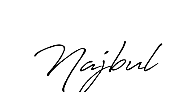 Design your own signature with our free online signature maker. With this signature software, you can create a handwritten (Antro_Vectra_Bolder) signature for name Najbul. Najbul signature style 7 images and pictures png