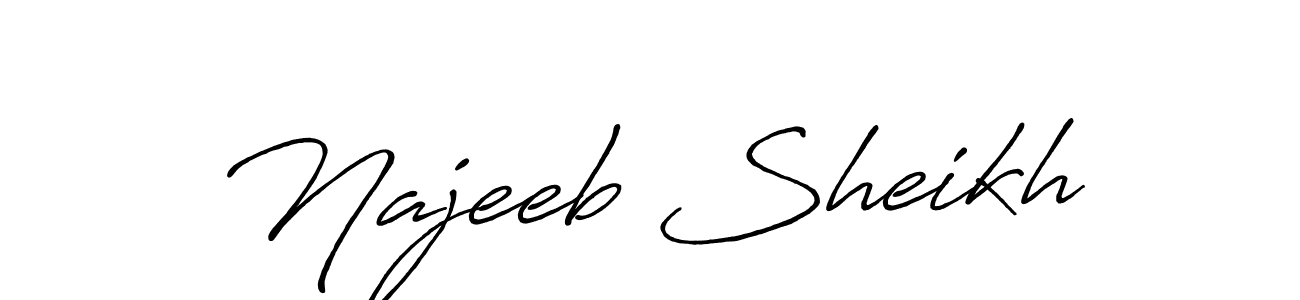 Make a short Najeeb Sheikh signature style. Manage your documents anywhere anytime using Antro_Vectra_Bolder. Create and add eSignatures, submit forms, share and send files easily. Najeeb Sheikh signature style 7 images and pictures png