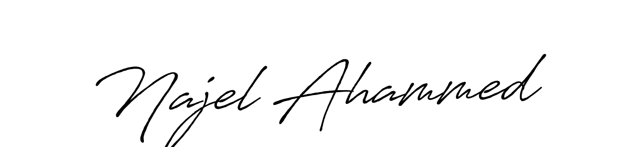 You can use this online signature creator to create a handwritten signature for the name Najel Ahammed. This is the best online autograph maker. Najel Ahammed signature style 7 images and pictures png
