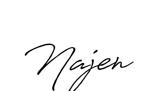 if you are searching for the best signature style for your name Najen. so please give up your signature search. here we have designed multiple signature styles  using Antro_Vectra_Bolder. Najen signature style 7 images and pictures png