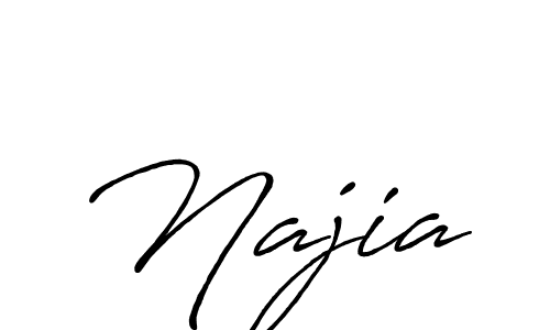 Design your own signature with our free online signature maker. With this signature software, you can create a handwritten (Antro_Vectra_Bolder) signature for name Najia. Najia signature style 7 images and pictures png