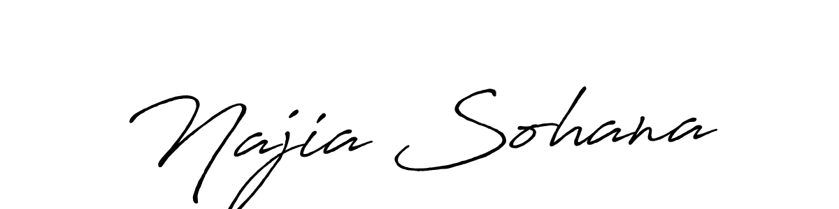 Use a signature maker to create a handwritten signature online. With this signature software, you can design (Antro_Vectra_Bolder) your own signature for name Najia Sohana. Najia Sohana signature style 7 images and pictures png