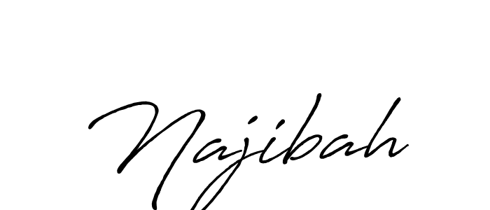 Make a beautiful signature design for name Najibah. With this signature (Antro_Vectra_Bolder) style, you can create a handwritten signature for free. Najibah signature style 7 images and pictures png