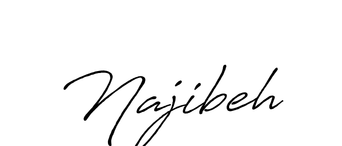 Create a beautiful signature design for name Najibeh. With this signature (Antro_Vectra_Bolder) fonts, you can make a handwritten signature for free. Najibeh signature style 7 images and pictures png