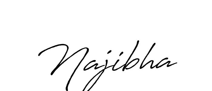 Also You can easily find your signature by using the search form. We will create Najibha name handwritten signature images for you free of cost using Antro_Vectra_Bolder sign style. Najibha signature style 7 images and pictures png