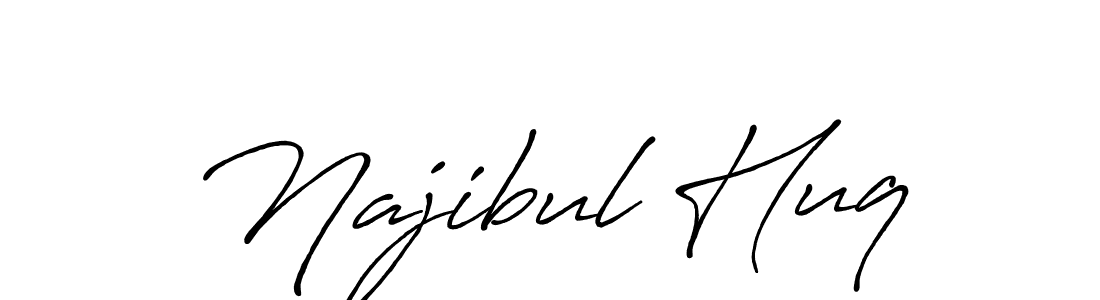 Make a beautiful signature design for name Najibul Huq. With this signature (Antro_Vectra_Bolder) style, you can create a handwritten signature for free. Najibul Huq signature style 7 images and pictures png