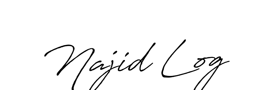 Najid Log stylish signature style. Best Handwritten Sign (Antro_Vectra_Bolder) for my name. Handwritten Signature Collection Ideas for my name Najid Log. Najid Log signature style 7 images and pictures png