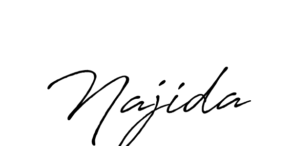 Create a beautiful signature design for name Najida. With this signature (Antro_Vectra_Bolder) fonts, you can make a handwritten signature for free. Najida signature style 7 images and pictures png