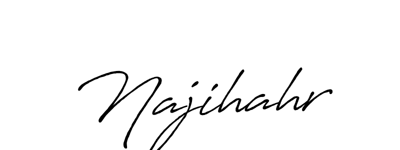 Use a signature maker to create a handwritten signature online. With this signature software, you can design (Antro_Vectra_Bolder) your own signature for name Najihahr. Najihahr signature style 7 images and pictures png