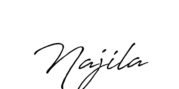 Also You can easily find your signature by using the search form. We will create Najila name handwritten signature images for you free of cost using Antro_Vectra_Bolder sign style. Najila signature style 7 images and pictures png