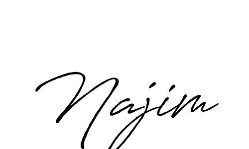 It looks lik you need a new signature style for name Najim. Design unique handwritten (Antro_Vectra_Bolder) signature with our free signature maker in just a few clicks. Najim signature style 7 images and pictures png