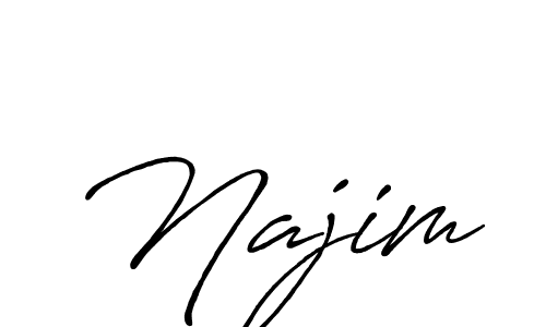 It looks lik you need a new signature style for name Najim. Design unique handwritten (Antro_Vectra_Bolder) signature with our free signature maker in just a few clicks. Najim signature style 7 images and pictures png