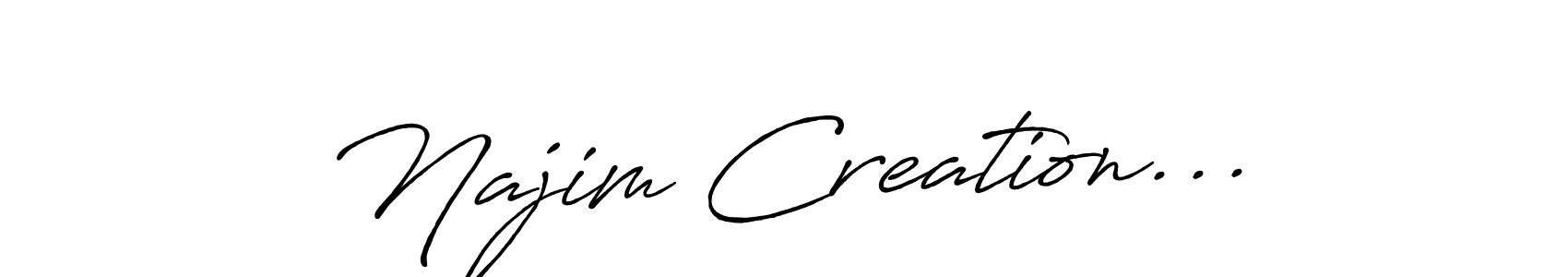 Najim Creation... stylish signature style. Best Handwritten Sign (Antro_Vectra_Bolder) for my name. Handwritten Signature Collection Ideas for my name Najim Creation.... Najim Creation... signature style 7 images and pictures png