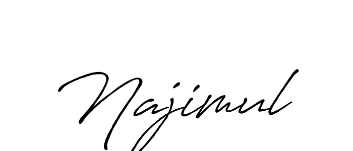 Also You can easily find your signature by using the search form. We will create Najimul name handwritten signature images for you free of cost using Antro_Vectra_Bolder sign style. Najimul signature style 7 images and pictures png