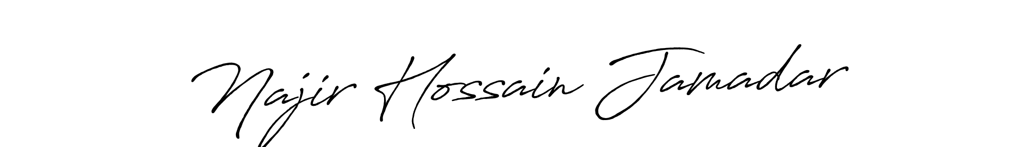 How to make Najir Hossain Jamadar signature? Antro_Vectra_Bolder is a professional autograph style. Create handwritten signature for Najir Hossain Jamadar name. Najir Hossain Jamadar signature style 7 images and pictures png