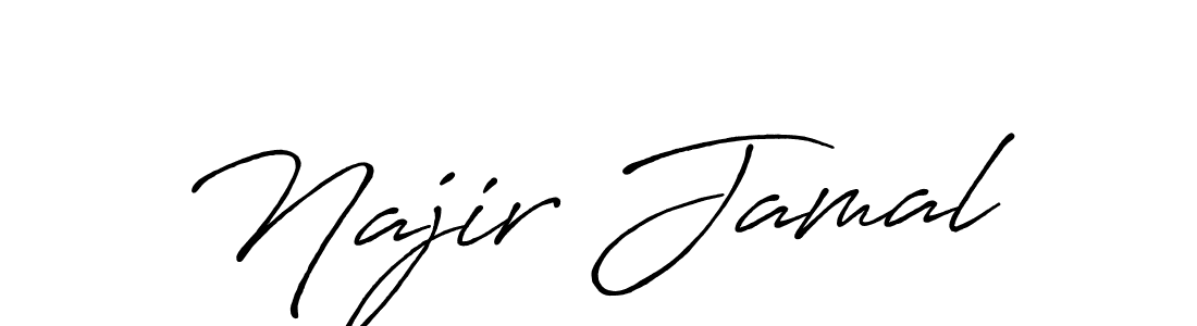 Create a beautiful signature design for name Najir Jamal. With this signature (Antro_Vectra_Bolder) fonts, you can make a handwritten signature for free. Najir Jamal signature style 7 images and pictures png