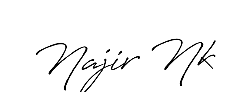It looks lik you need a new signature style for name Najir Nk. Design unique handwritten (Antro_Vectra_Bolder) signature with our free signature maker in just a few clicks. Najir Nk signature style 7 images and pictures png