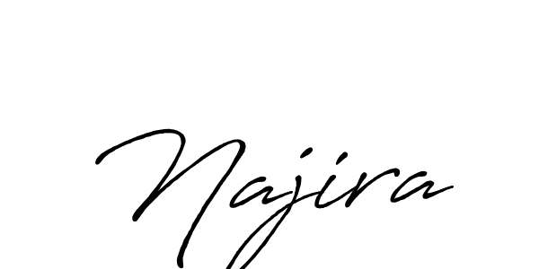 Use a signature maker to create a handwritten signature online. With this signature software, you can design (Antro_Vectra_Bolder) your own signature for name Najira. Najira signature style 7 images and pictures png