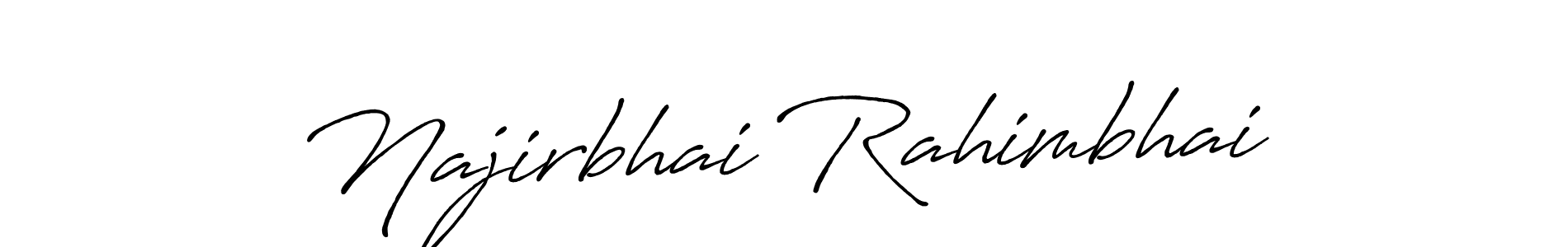 How to Draw Najirbhai Rahimbhai signature style? Antro_Vectra_Bolder is a latest design signature styles for name Najirbhai Rahimbhai. Najirbhai Rahimbhai signature style 7 images and pictures png