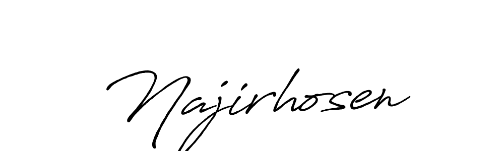 Najirhosen stylish signature style. Best Handwritten Sign (Antro_Vectra_Bolder) for my name. Handwritten Signature Collection Ideas for my name Najirhosen. Najirhosen signature style 7 images and pictures png
