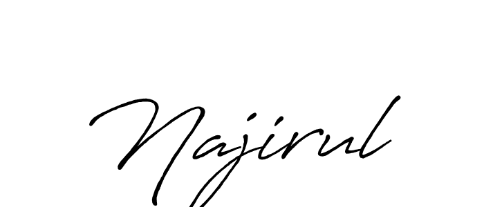 Make a beautiful signature design for name Najirul. With this signature (Antro_Vectra_Bolder) style, you can create a handwritten signature for free. Najirul signature style 7 images and pictures png