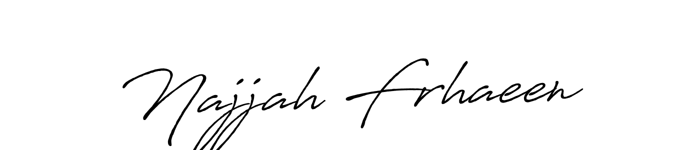 Najjah Frhaeen stylish signature style. Best Handwritten Sign (Antro_Vectra_Bolder) for my name. Handwritten Signature Collection Ideas for my name Najjah Frhaeen. Najjah Frhaeen signature style 7 images and pictures png