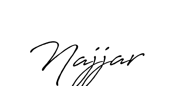 How to make Najjar name signature. Use Antro_Vectra_Bolder style for creating short signs online. This is the latest handwritten sign. Najjar signature style 7 images and pictures png