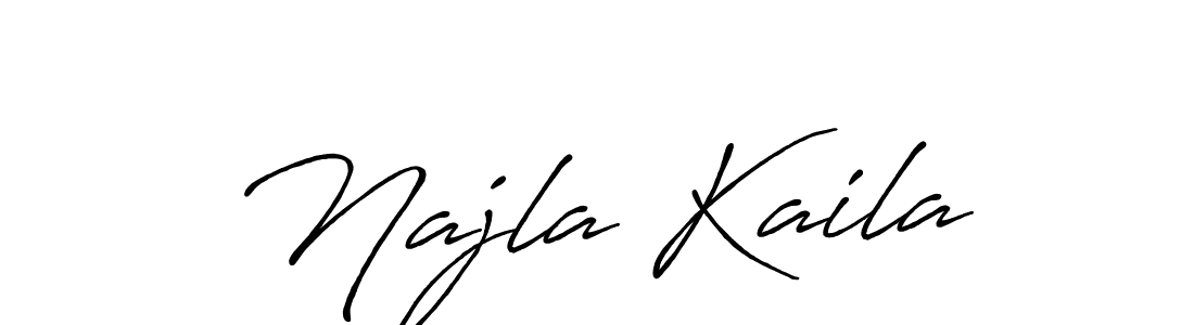 Create a beautiful signature design for name Najla Kaila. With this signature (Antro_Vectra_Bolder) fonts, you can make a handwritten signature for free. Najla Kaila signature style 7 images and pictures png