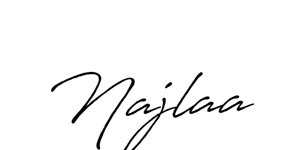 How to make Najlaa signature? Antro_Vectra_Bolder is a professional autograph style. Create handwritten signature for Najlaa name. Najlaa signature style 7 images and pictures png