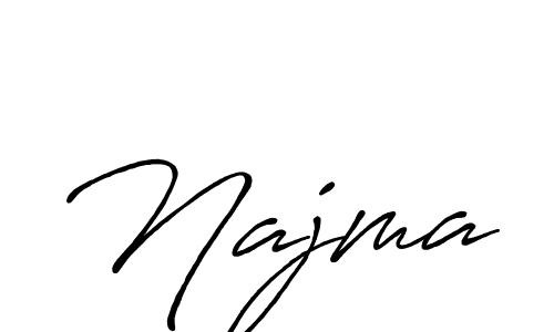 Design your own signature with our free online signature maker. With this signature software, you can create a handwritten (Antro_Vectra_Bolder) signature for name Najma. Najma signature style 7 images and pictures png