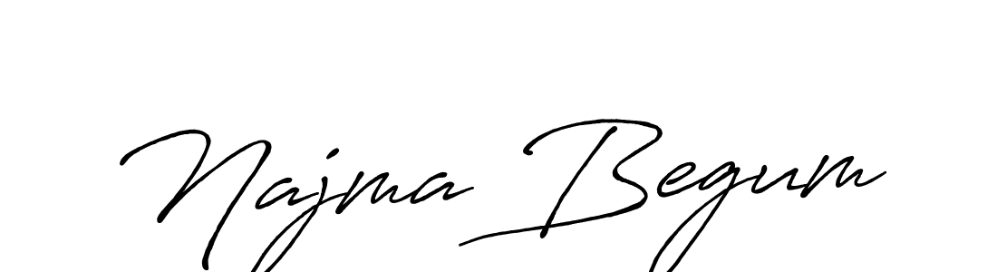 How to make Najma Begum signature? Antro_Vectra_Bolder is a professional autograph style. Create handwritten signature for Najma Begum name. Najma Begum signature style 7 images and pictures png
