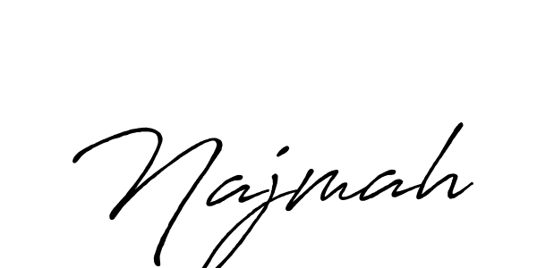 Make a beautiful signature design for name Najmah. With this signature (Antro_Vectra_Bolder) style, you can create a handwritten signature for free. Najmah signature style 7 images and pictures png