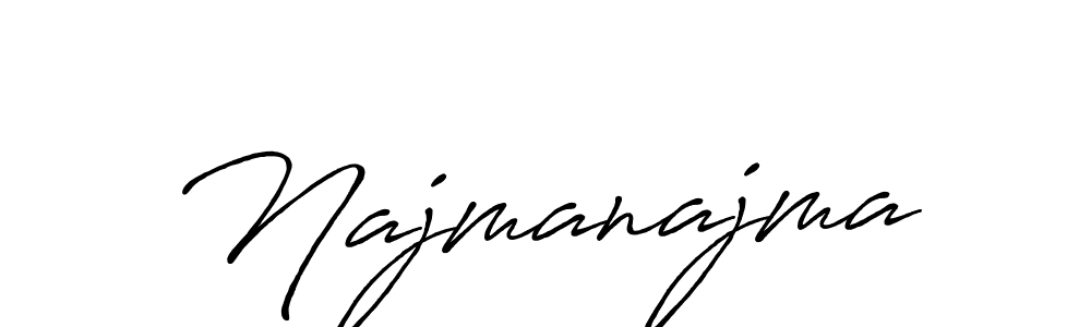 How to make Najmanajma signature? Antro_Vectra_Bolder is a professional autograph style. Create handwritten signature for Najmanajma name. Najmanajma signature style 7 images and pictures png