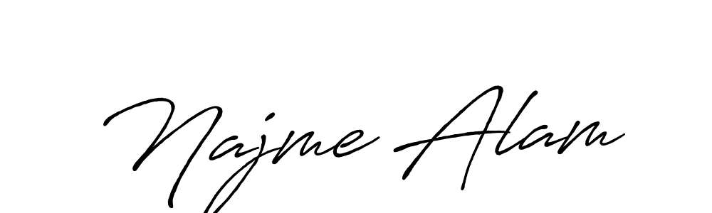 if you are searching for the best signature style for your name Najme Alam. so please give up your signature search. here we have designed multiple signature styles  using Antro_Vectra_Bolder. Najme Alam signature style 7 images and pictures png
