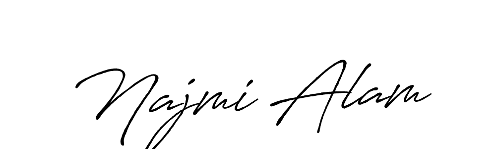 Antro_Vectra_Bolder is a professional signature style that is perfect for those who want to add a touch of class to their signature. It is also a great choice for those who want to make their signature more unique. Get Najmi Alam name to fancy signature for free. Najmi Alam signature style 7 images and pictures png