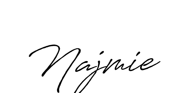 How to make Najmie signature? Antro_Vectra_Bolder is a professional autograph style. Create handwritten signature for Najmie name. Najmie signature style 7 images and pictures png