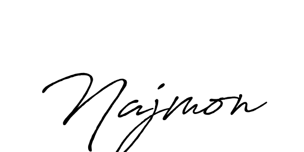 It looks lik you need a new signature style for name Najmon. Design unique handwritten (Antro_Vectra_Bolder) signature with our free signature maker in just a few clicks. Najmon signature style 7 images and pictures png