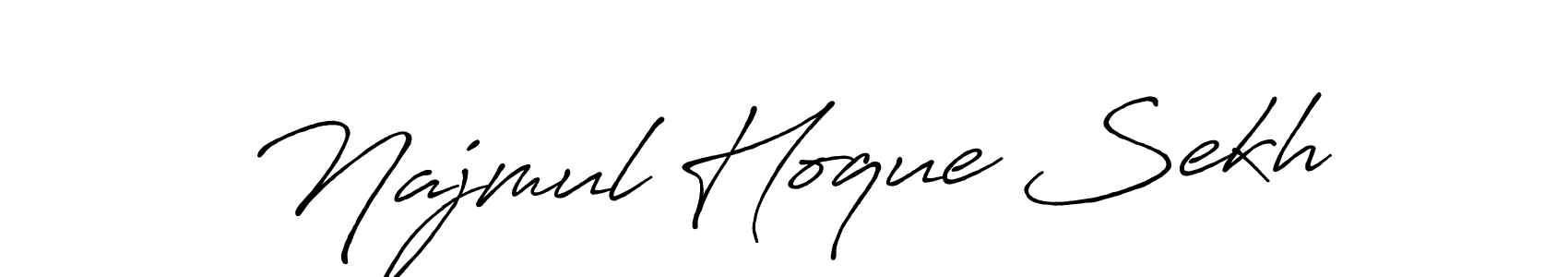 Also You can easily find your signature by using the search form. We will create Najmul Hoque Sekh name handwritten signature images for you free of cost using Antro_Vectra_Bolder sign style. Najmul Hoque Sekh signature style 7 images and pictures png