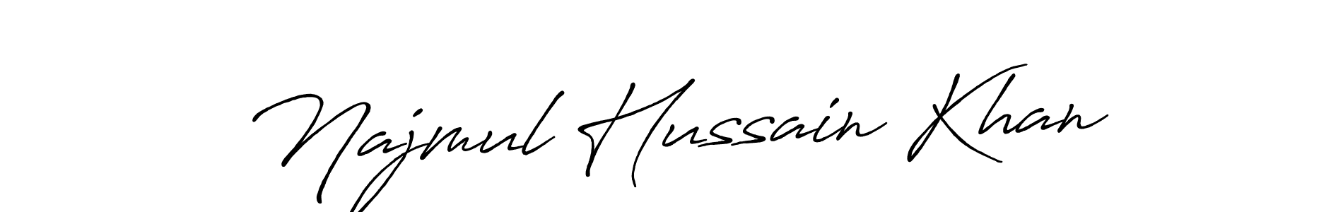 if you are searching for the best signature style for your name Najmul Hussain Khan. so please give up your signature search. here we have designed multiple signature styles  using Antro_Vectra_Bolder. Najmul Hussain Khan signature style 7 images and pictures png