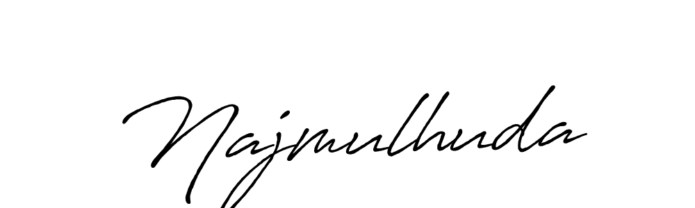 if you are searching for the best signature style for your name Najmulhuda. so please give up your signature search. here we have designed multiple signature styles  using Antro_Vectra_Bolder. Najmulhuda signature style 7 images and pictures png