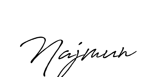 Create a beautiful signature design for name Najmun. With this signature (Antro_Vectra_Bolder) fonts, you can make a handwritten signature for free. Najmun signature style 7 images and pictures png