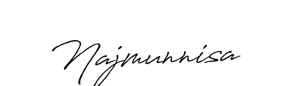 Similarly Antro_Vectra_Bolder is the best handwritten signature design. Signature creator online .You can use it as an online autograph creator for name Najmunnisa. Najmunnisa signature style 7 images and pictures png