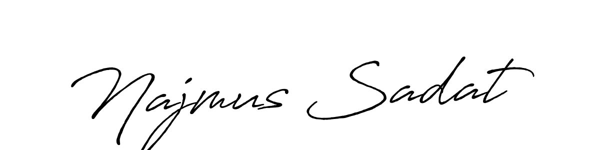 It looks lik you need a new signature style for name Najmus Sadat. Design unique handwritten (Antro_Vectra_Bolder) signature with our free signature maker in just a few clicks. Najmus Sadat signature style 7 images and pictures png