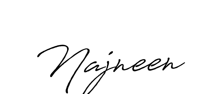 Design your own signature with our free online signature maker. With this signature software, you can create a handwritten (Antro_Vectra_Bolder) signature for name Najneen. Najneen signature style 7 images and pictures png